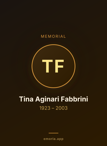 Memorial portrait of Tina Aginari Fabbrini