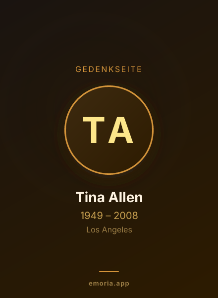 Gedenkportrait von Tina Allen