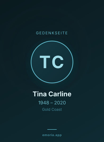 Gedenkportrait von Tina Carline
