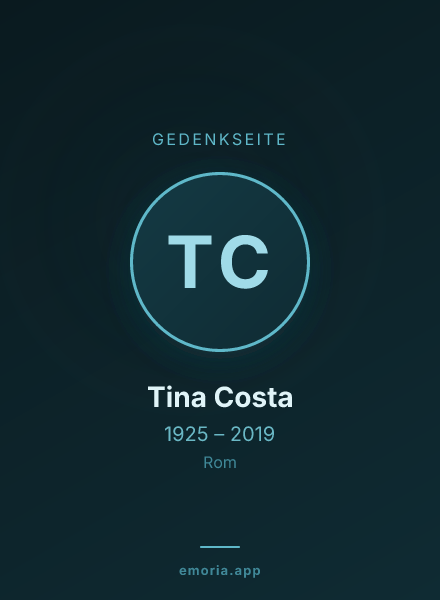 Gedenkportrait von Tina Costa