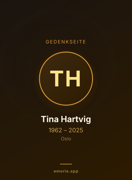 Gedenkportrait von Tina Hartvig