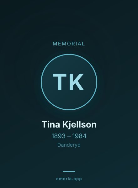 Memorial portrait of Tina Kjellson