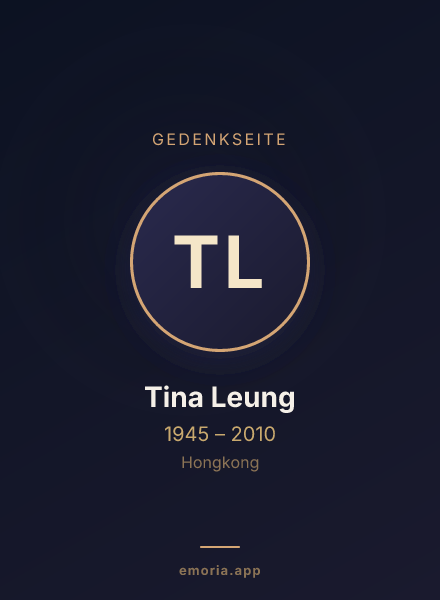 Gedenkportrait von Tina Leung