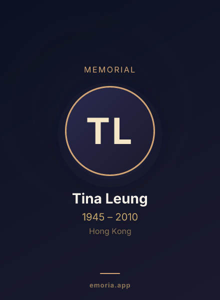 Memorial portrait of Tina Leung