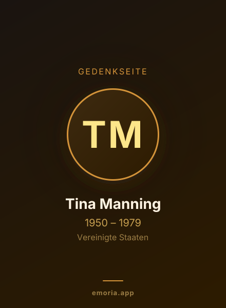 Gedenkportrait von Tina Manning