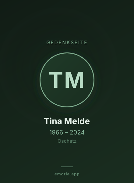 Gedenkportrait von Tina Melde