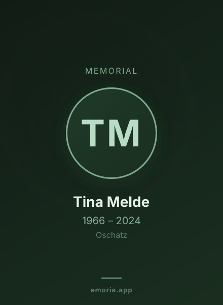 Memorial portrait of Tina Melde
