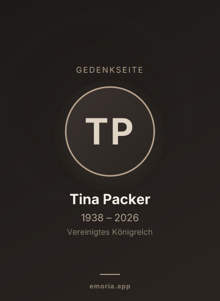 Gedenkportrait von Tina Packer