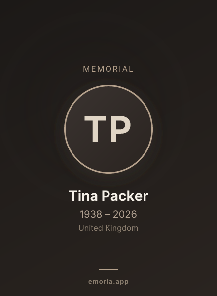 Memorial portrait of Tina Packer