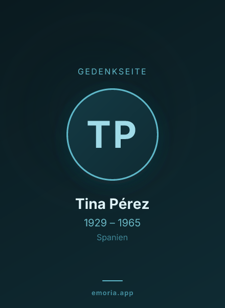 Gedenkportrait von Tina Pérez