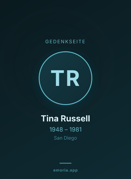 Gedenkportrait von Tina Russell