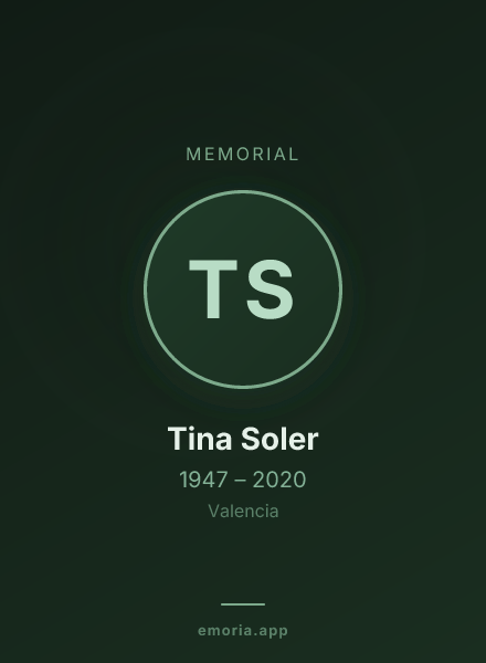 Memorial portrait of Tina Soler