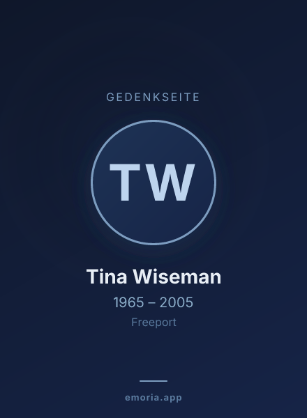 Gedenkportrait von Tina Wiseman
