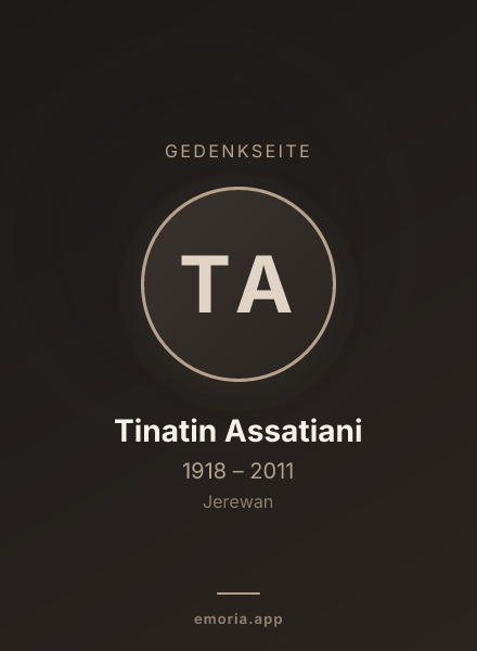 Gedenkportrait von Tinatin Assatiani