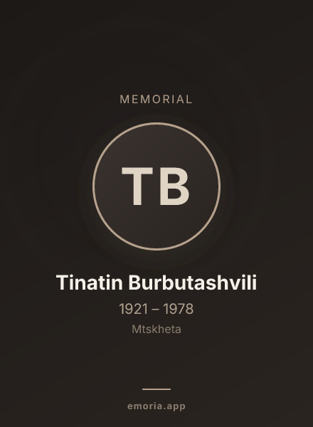 Memorial portrait of Tinatin Burbutashvili