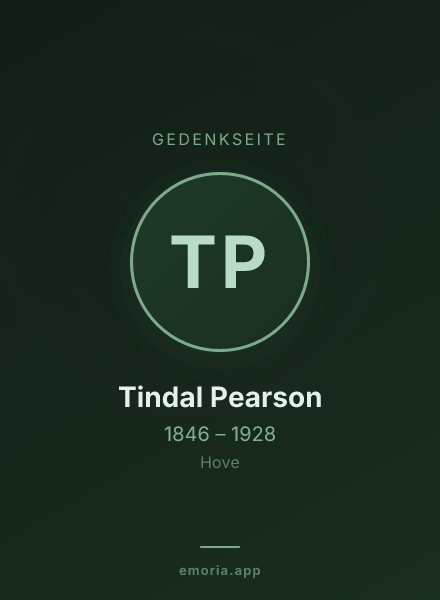 Gedenkportrait von Tindal Pearson