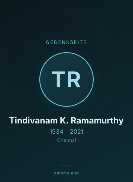 Gedenkportrait von Tindivanam K. Ramamurthy