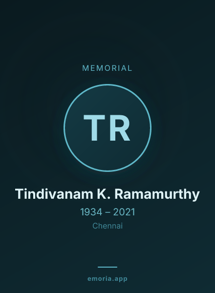 Memorial portrait of Tindivanam K. Ramamurthy