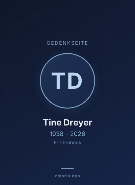 Gedenkportrait von Tine Dreyer