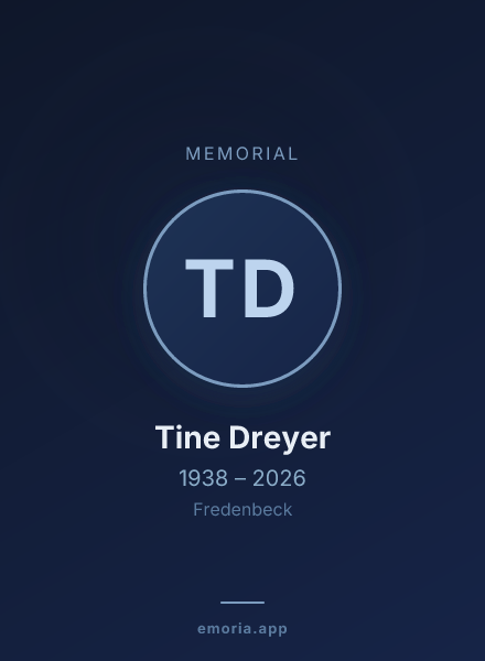 Memorial portrait of Tine Dreyer