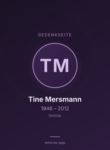 Gedenkportrait von Tine Mersmann