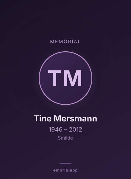 Memorial portrait of Tine Mersmann