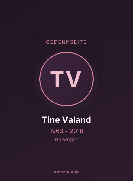 Gedenkportrait von Tine Valand