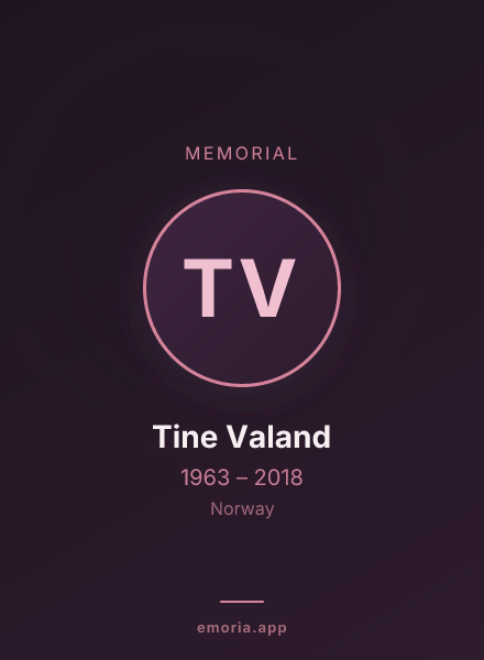 Memorial portrait of Tine Valand
