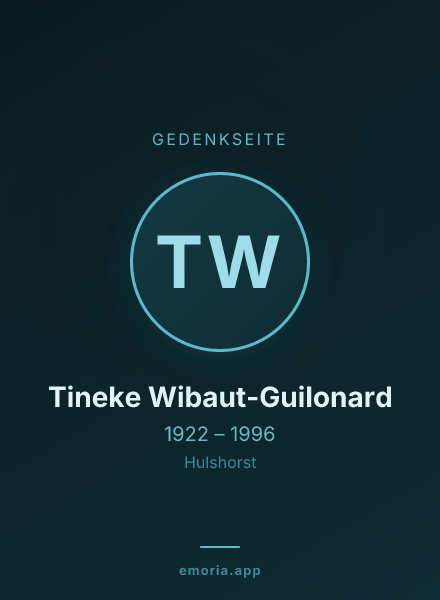 Gedenkportrait von Tineke Wibaut-Guilonard