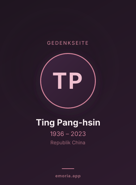 Gedenkportrait von Ting Pang-hsin