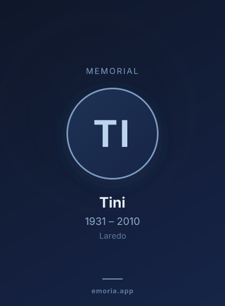 Memorial portrait of Tini