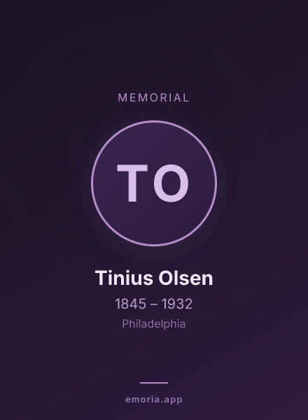 Memorial portrait of Tinius Olsen