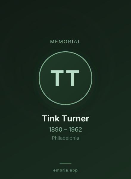 Memorial portrait of Tink Turner
