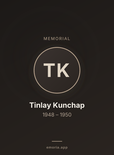 Memorial portrait of Tinlay Kunchap