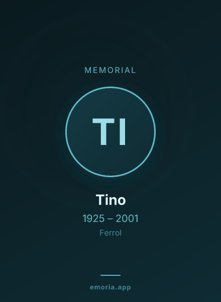Memorial portrait of Tino