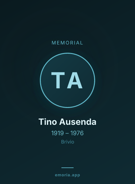 Memorial portrait of Tino Ausenda
