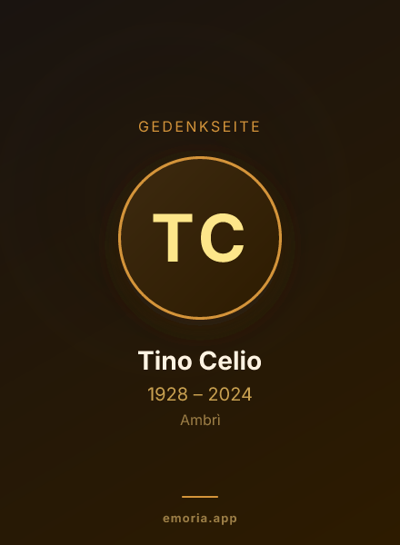 Gedenkportrait von Tino Celio