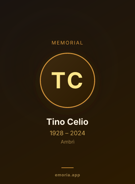 Memorial portrait of Tino Celio
