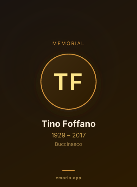 Memorial portrait of Tino Foffano