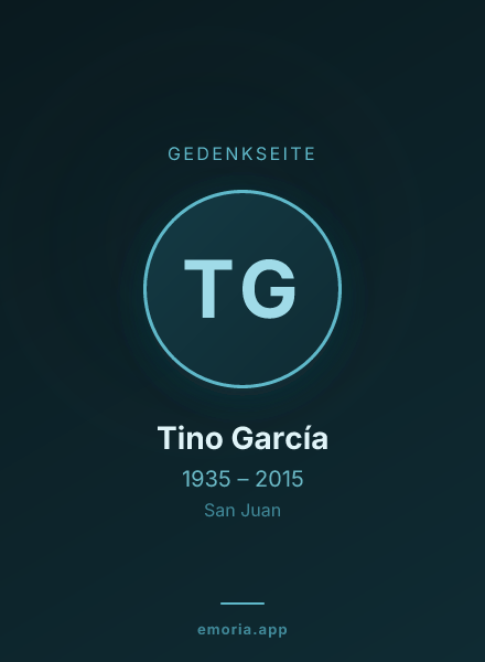 Gedenkportrait von Tino García