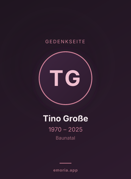 Gedenkportrait von Tino Große
