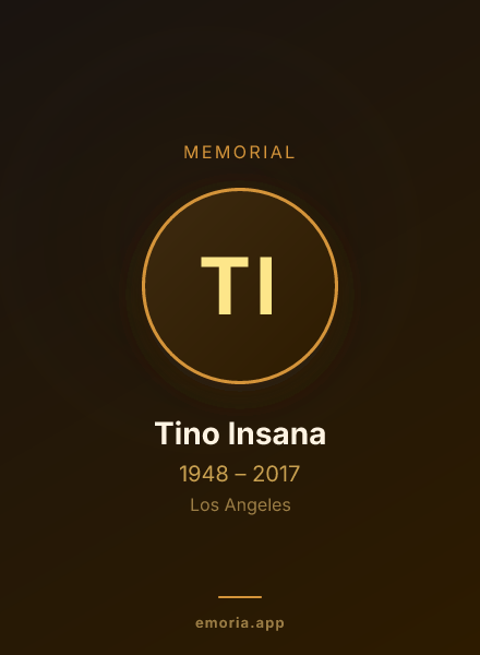 Memorial portrait of Tino Insana
