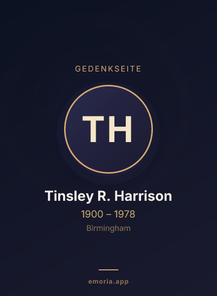 Gedenkportrait von Tinsley R. Harrison