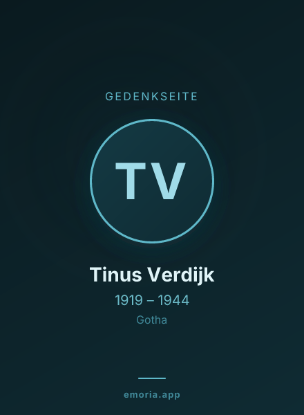 Gedenkportrait von Tinus Verdijk