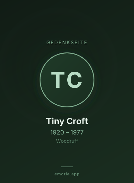 Gedenkportrait von Tiny Croft