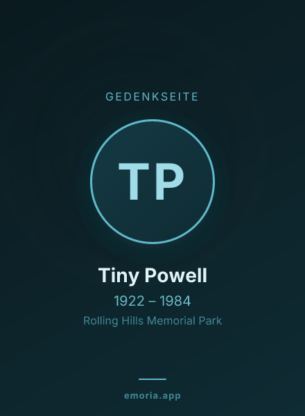 Gedenkportrait von Tiny Powell