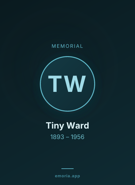 Memorial portrait of Tiny Ward