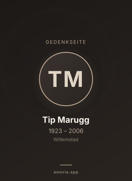 Gedenkportrait von Tip Marugg