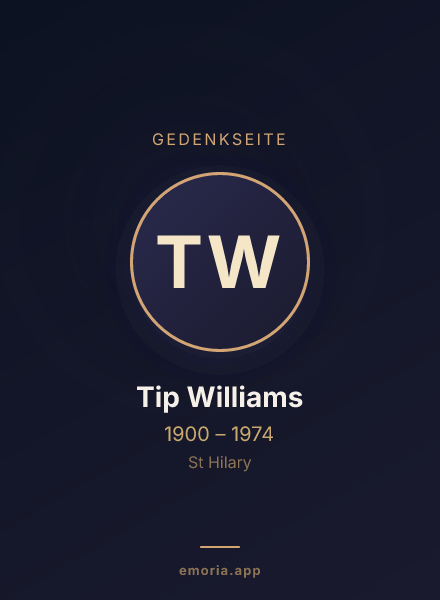 Gedenkportrait von Tip Williams