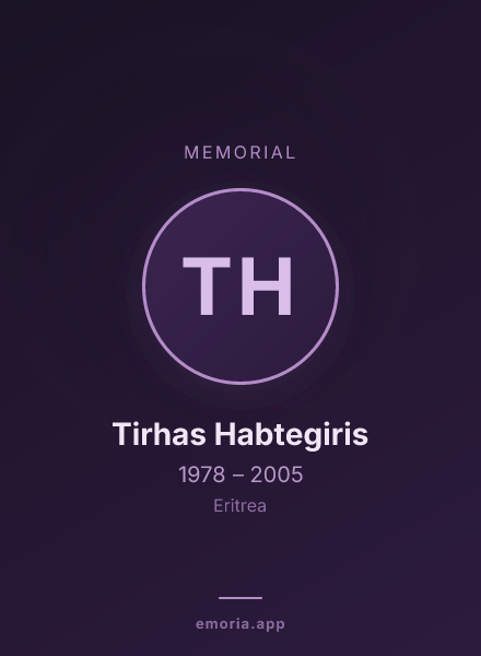 Memorial portrait of Tirhas Habtegiris